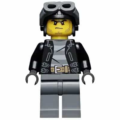 Police - City Bandit Male with Black Stubble and Aviator Cap