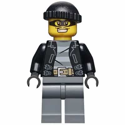 Police - City Bandit Male, Black Knit Cap, Mask