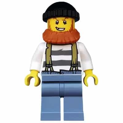Swamp Police - Crook Male with Black Knit Cap and Dark Orange Beard