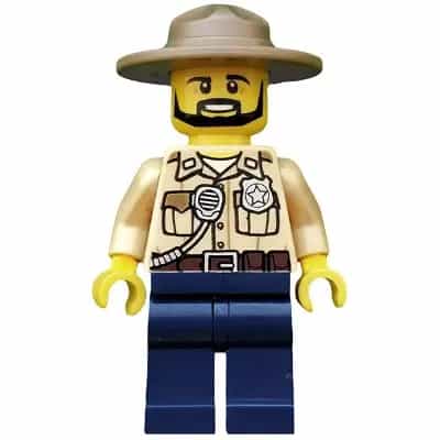 Swamp Police - Officer, Shirt, Dark Tan Hat, Black Beard