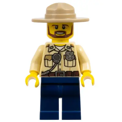 Swamp Police - Officer, Shirt, Dark Tan Hat, Brown Beard