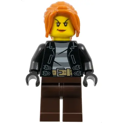 Police - City Bandit Crook Female, Dark Orange Hair