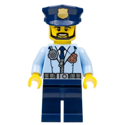 Police - City Officer, Zipper Jacket and Badge, Prison Island Police Chief