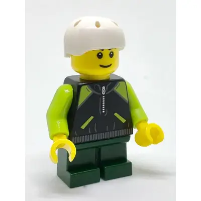 Skateboarder - Lime and Black Jacket