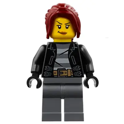 Police - City Bandit Crook Female, Dark Red Hair