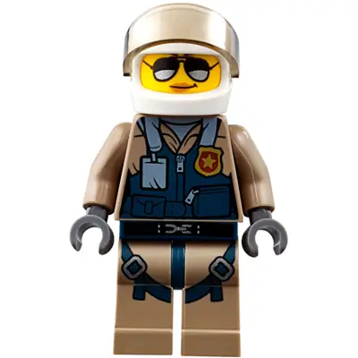 Mountain Police - Officer Female, Pilot with Helmet and Visor