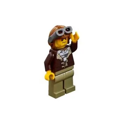 Mountain Police - Crook Male with Lined Jacket over Prisoner Shirt, Aviator Cap with Goggles