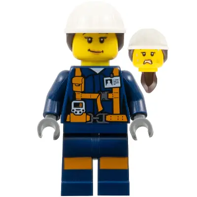Miner - Female Explosives Engineer with Dual Sided Head
