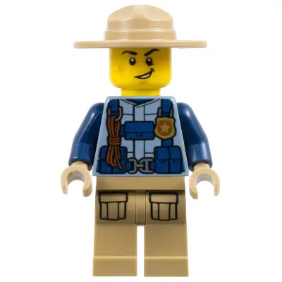 Mountain Police - Officer Male, Jacket with Harness, Dark Tan Hat
