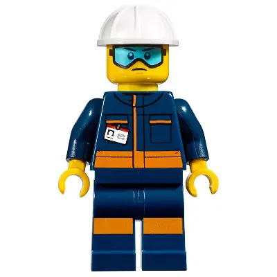 Ground Crew Technician - Male, Jumpsuit and Construction Helmet