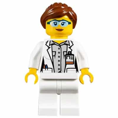 Scientist - Female, Blue Goggles and White Legs