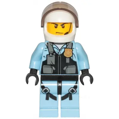 Police - Helicopter Pilot, Bright Light Blue Jumpsuit