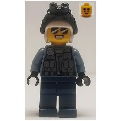 Police Officer - Duke DeTain, Sand Blue Police Jacket, Dark Blue Legs, White Helmet