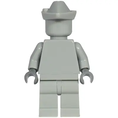 Statue - Light Bluish Gray Forestmen's Hat, Dark Bluish Gray Hands