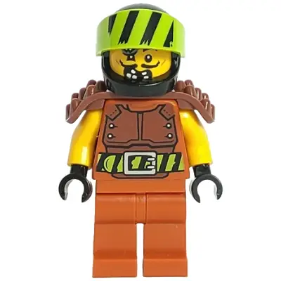 Wallop - Stuntz Driver, Reddish Brown Spiked Shoulder Pads