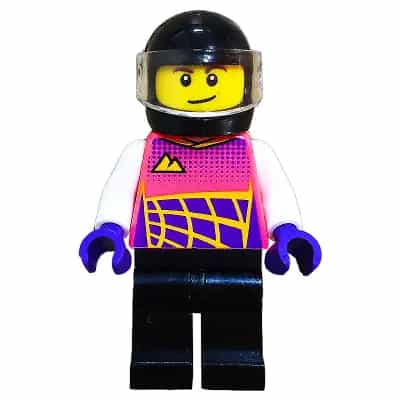 Go-Kart Racer, Coral Racing Suit, Black Helmet and Legs