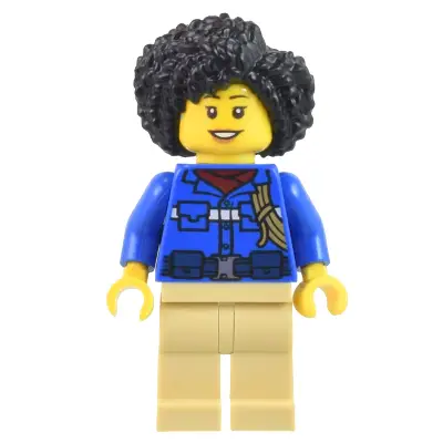 Wildlife Rescue Ranger - Female, Blue Shirt with 'RESCUE' on Back, Tan Legs, Black Coiled Hair (Maya)
