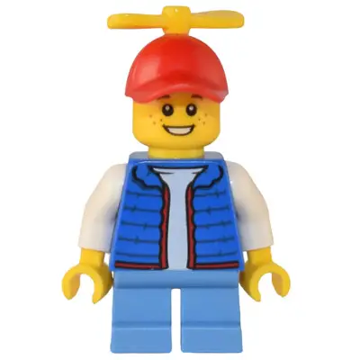 Billy - Blue Vest, Tiny Yellow Propeller