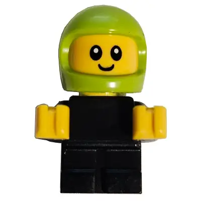 Driver Junior - Black Body, Lime Helmet (Game Car Racer)