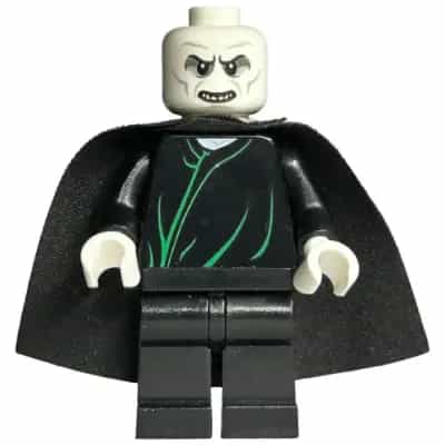 Lord Voldemort - White Head, Black Cape, Green Robe Lines