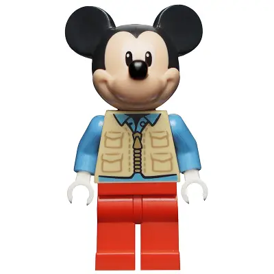 Mickey Mouse - Tan Safari Vest, Medium Blue Shirt