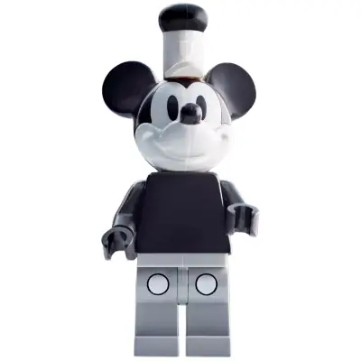 Mickey Mouse - Vintage, Light Bluish Gray Legs, White Hat with Black Top
