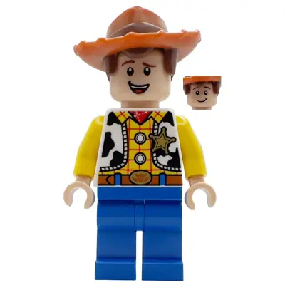Woody - Plain Legs, Nougat Chin Dimple, Sheriff Star Badge