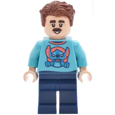Main Street, U.S.A. Park Guest - Male, Medium Azure Stitch Sweater with Surfboard on Back, Dark Blue Legs