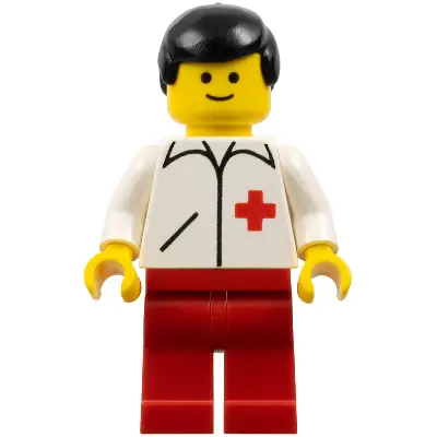 Doctor - Straight Line, Red Legs, Black Male Hair
