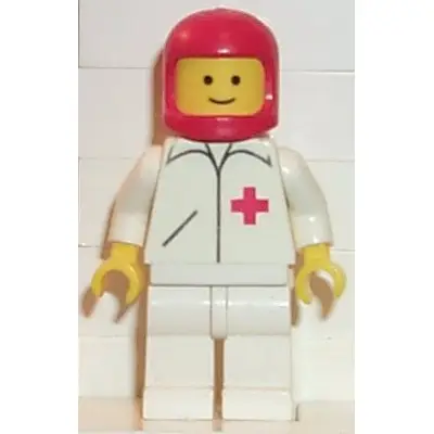 Doctor - Straight Line, White Legs, Red Classic Helmet