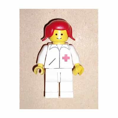 Doctor - Straight Line, White Legs, Red Pigtails Hair