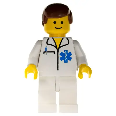 Doctor - EMT Star of Life, White Legs, Reddish Brown Male Hair