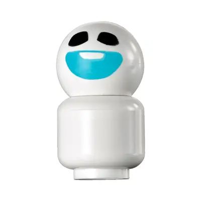 Snowgie - Medium Azure Smile, Minifigure Head Body