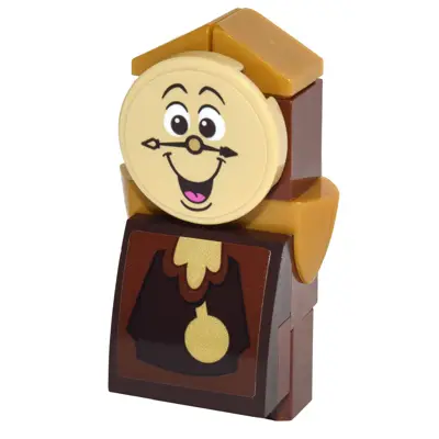 Cogsworth - Dark Brown Curved Front with Face and Body Stickers