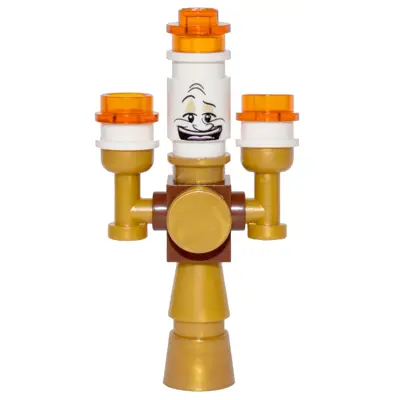 Lumière {Lumiere} - Brick, Modified 1 x 1 with Studs on 4 Sides, 2 Candle Arms