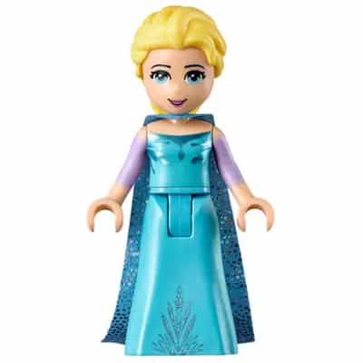 Elsa - Medium Blue Long Narrow Cape, Lavender Sleeves
