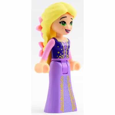 Rapunzel - Mini Doll, 2 Bright Pink Flowers, Dark Purple Vest Open