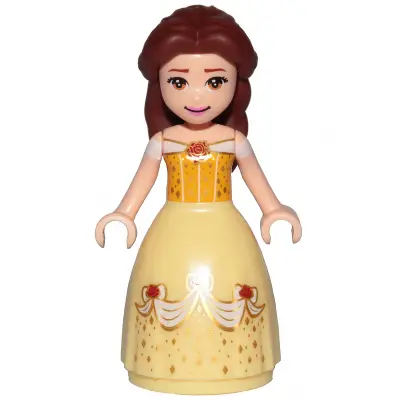 Belle - Dress with Red Roses, White Sleeves