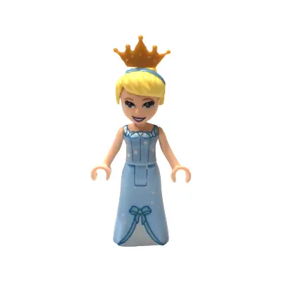 Cinderella - Dress with Sparkles and Bow, Pearl Gold Tiara