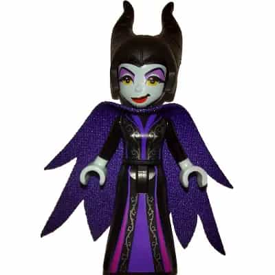 Maleficent - Mini Doll, Medium Lavender Eye Shadow, Red Lips, Dark Purple Cape