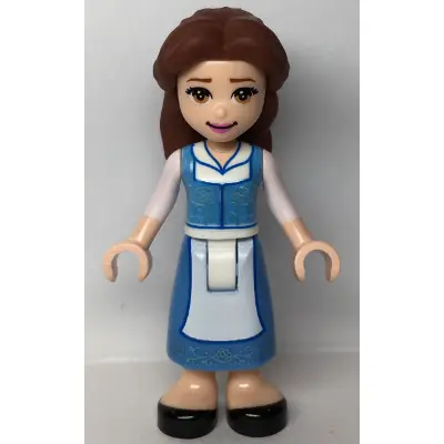 Belle - Medium Blue Dress, Closed Mouth Smile