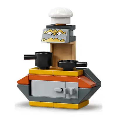 Chef Bouche - Printed Face, White Chef Toque
