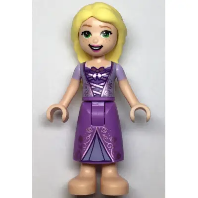 Rapunzel - Mini Doll, Metallic Pink Laced Dress
