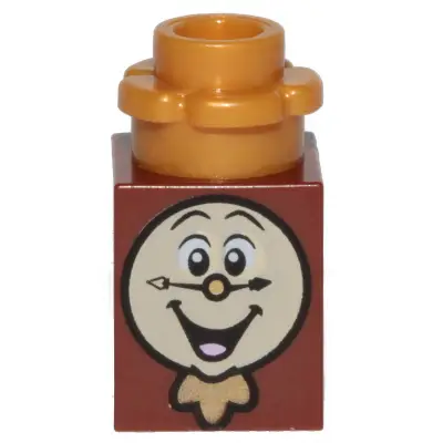 Cogsworth - 1 x 1 Brick with Plate, Round 1 x 1 with Flower Edge