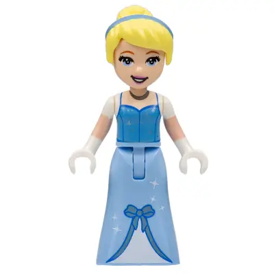 Cinderella - Dress with Sparkles and Bow, Medium Blue Top