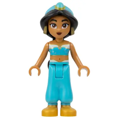 Jasmine - Top with Sparkles and Gold Trim, Closed Mouth