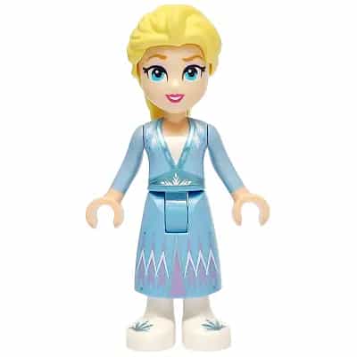 Elsa - Medium Blue Skirt, White Shoes, Small Open Mouth Smile