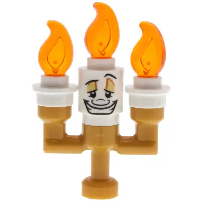 Lumière {Lumiere} - Small Solid Candelabra, White Round Plates