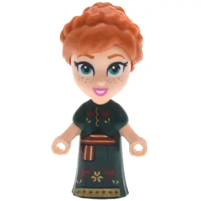 Anna - Micro Doll, Dark Green Dress