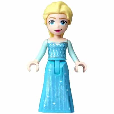 Elsa - Medium Azure Dress, Medium Blue Long Narrow Glitter Cape, Smirk Narrow